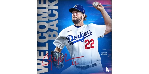 洛杉磯道奇近日總算簽回球隊的招牌球星柯蕭(Clayton Kershaw)。摘自道奇推特