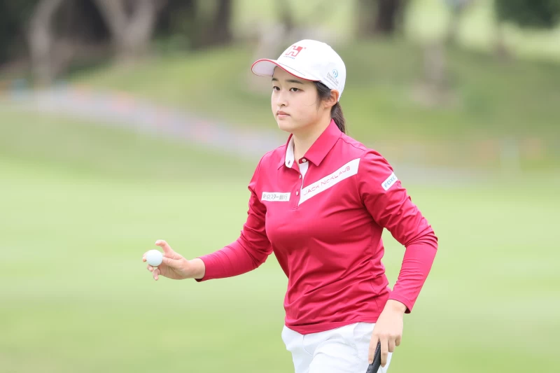 鴻海贊助選手吳佳晏第一回合71桿-1暫並列第五。Tlpga提供/葉勇宏攝