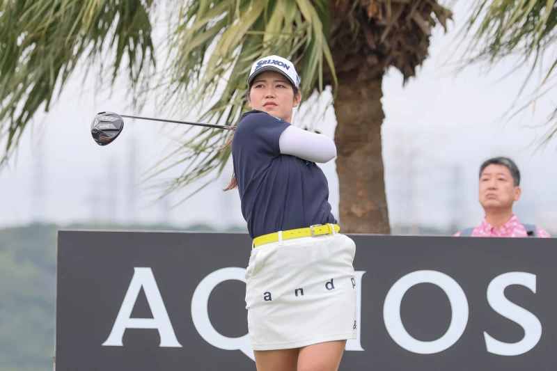 日本選手櫻井心那以兩回合總桿143桿-1的成績暫並列第五。Tlpga提供/葉勇宏攝