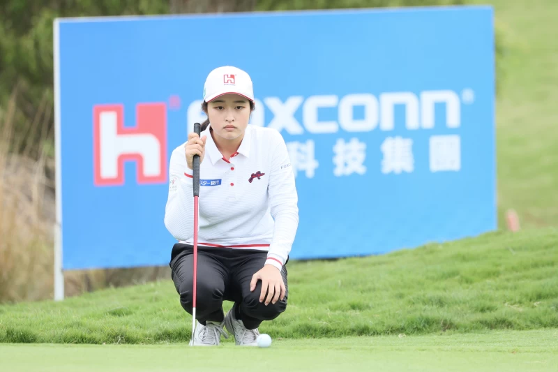 鴻海贊助選手吳佳晏以兩回合總桿150桿,暫並列第34。Tlpga提供/葉勇宏攝