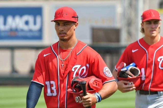 國民大物新秀萊爾(Daylen Lile)受傷。摘自MLB推特