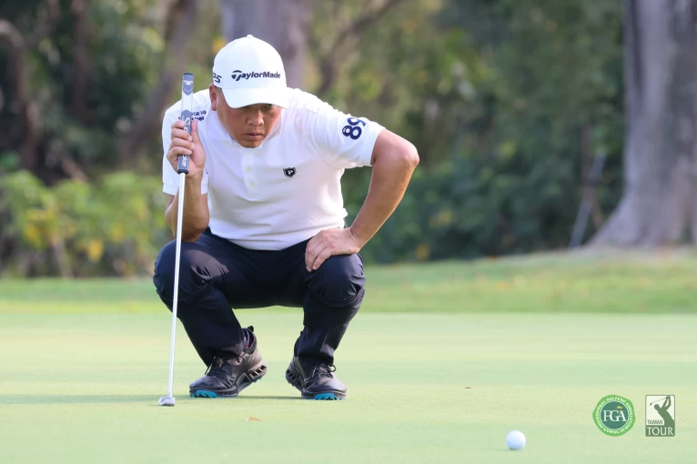 呂偉智以66桿-6暫並列第一。Tpga/林聖凱攝影