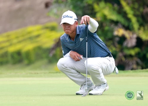 美國選手伴翔太郎以兩回合133桿-11暫並列第三。Tpga/鍾豐榮攝影