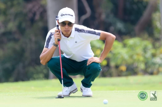 張緯綸以三回合總桿數199桿-172桿之差獨居領先位置。Tpga/林聖凱攝影