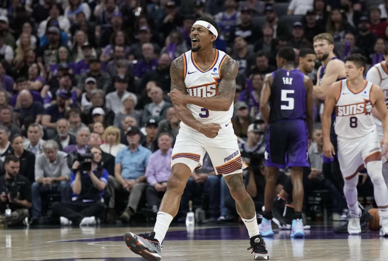太陽靠畢爾(Bradley Beal)飆進36分擊敗勁敵灰狼。法新社