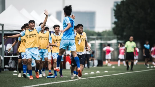 花蓮高中擊敗竹圍高中,相隔3年挺進4強。(Go Goal勁球網)