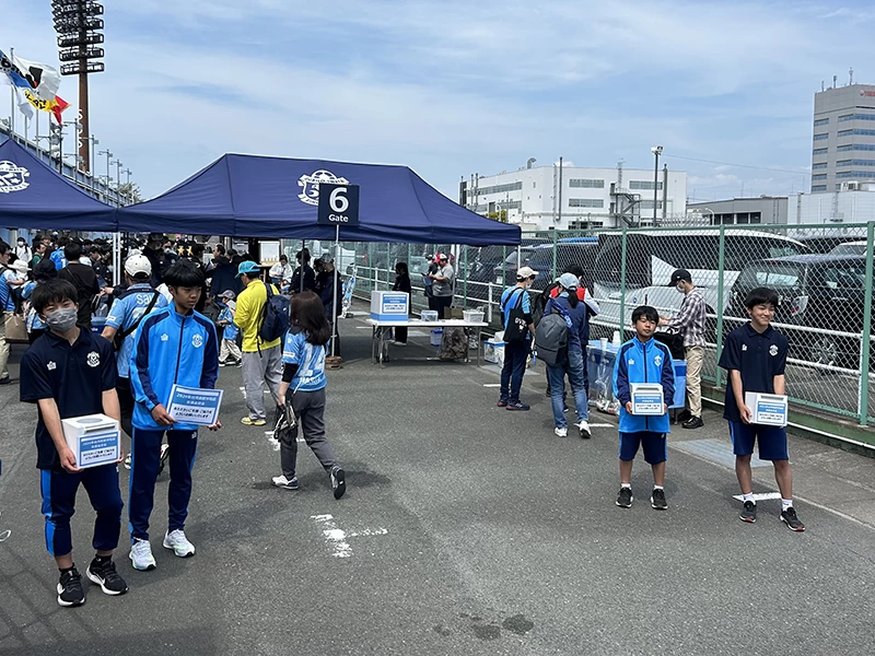 盤田喜悅4月13日主場迎戰名古屋鯨魚的賽事中,悅特地為花蓮災區舉辦募款活動。足協提供
