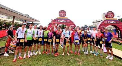 2024 Challenge Taiwan 113km各國好手齊聚合影 。STARFiSH PR 星予公關提供