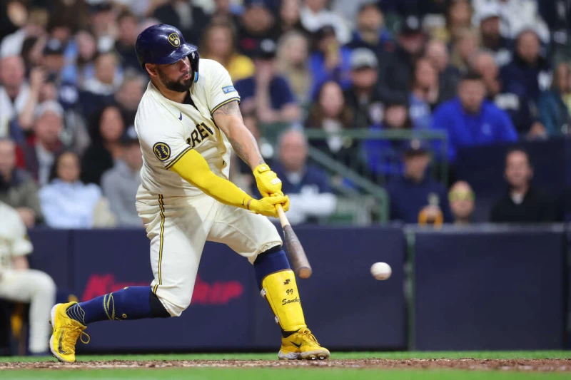 昔洋基主戰捕手、現釀酒人球員桑其士(Gary Sanchez)。法新社