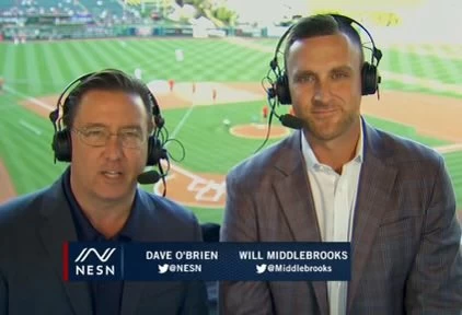 前大聯盟球員米德爾布魯克斯（Will Middlebrooks，右）。摘自推特