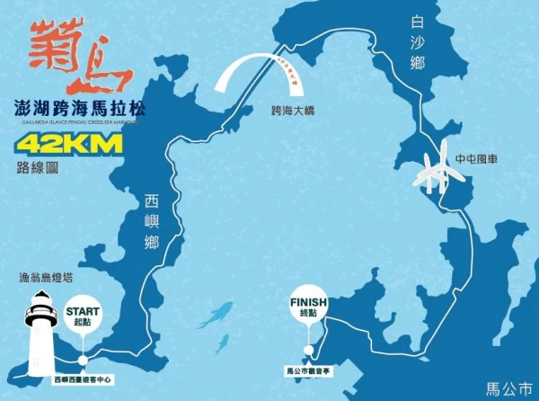菊島澎湖馬拉松路線圖
