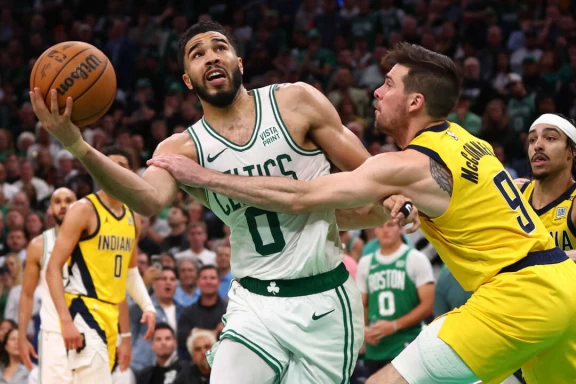 塞爾提克塔圖姆(Jayson Tatum)轟下36分。法新社