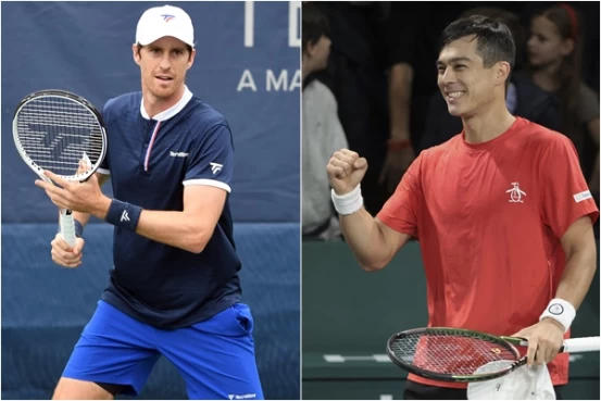 男雙組合麥克唐納(Mackenzie McDonald，美國，右)和丹尼爾(Marcus Daniell，紐西蘭)多打了5分鐘就多賺34.8萬元。合成照片