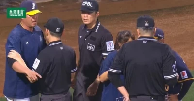 王建民罕見動怒。截自CPBL TV