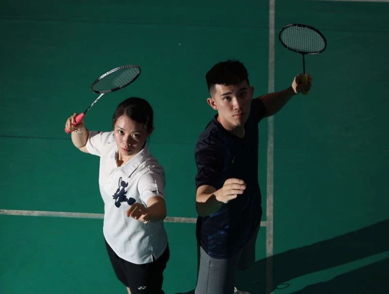 李佳馨／葉宏蔚是今年台灣唯一1組混雙奧運組合。李天助攝