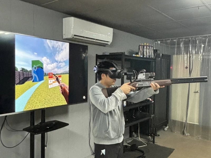 科技Xr飛靶射擊學員操作。臺北市政府體育局提供