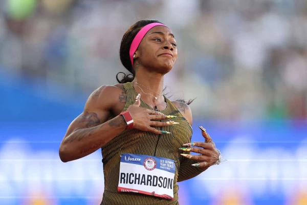 莎卡里(Sha'Carri Richardson)也是巴黎奧運女子100公尺金牌大熱門。法新社