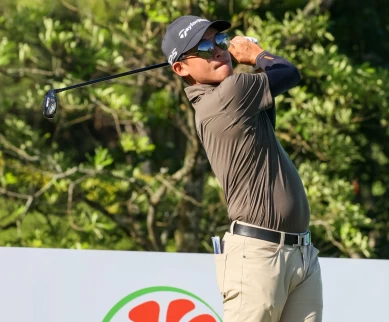 王璽安第一回合以68桿-4暫並列第四。Tpga／林聖凱攝