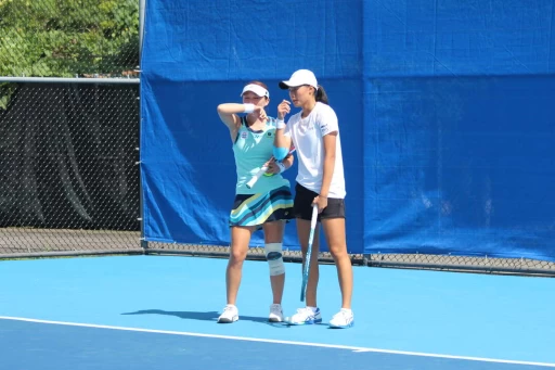 臺韓組合李羽芸／朴昭炫苦戰兩盤擊敗日本組合晉級女雙4強。海碩整合行銷提供