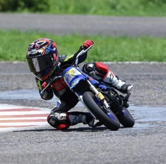 熱愛騎車的陳子龍小選手。TSR提供