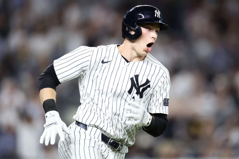 25歲大齡新秀萊斯(Ben Rice)頂上先發一壘的位置也繳出不錯的表現。法新社