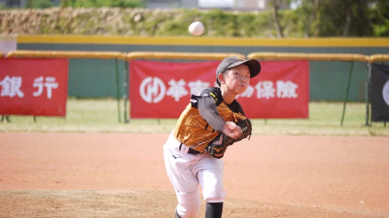 春安虎先發投手方敬閔拿下勝投。台灣世界少棒聯盟提供