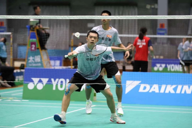 U19男雙亞軍中租大同王億鑫／莊博淯。羽協提供
