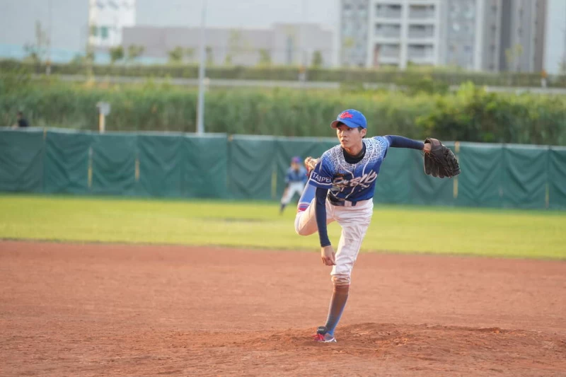 野牛男孩黃柏勳今天投打都有貢獻。台灣世界少棒聯盟提供