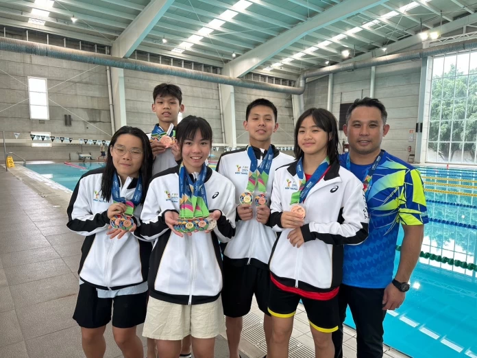 2024國際少年運動會 新北隊游泳選手共奪3金2銀6銅。新北市體育局提供