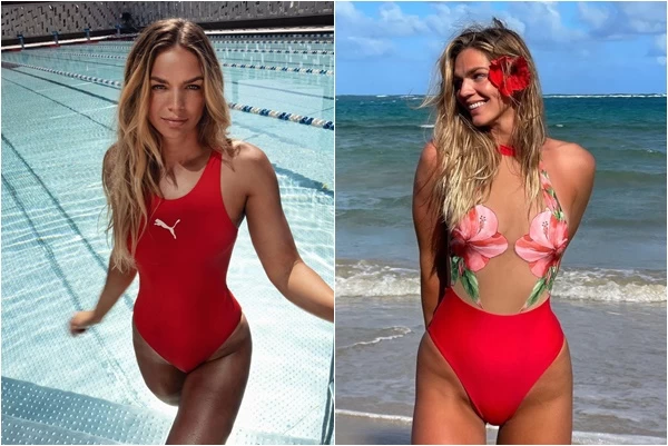 俄羅斯游泳選手埃菲莫娃Yuliya Efimova。合成照片
