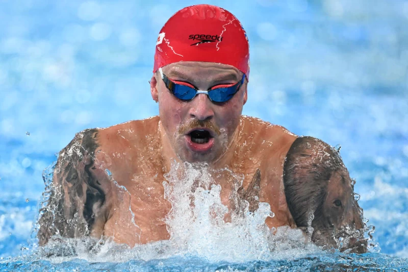 英國兩屆奧運冠軍皮蒂(Adam Peaty)100蛙尋求三連霸。法新社
