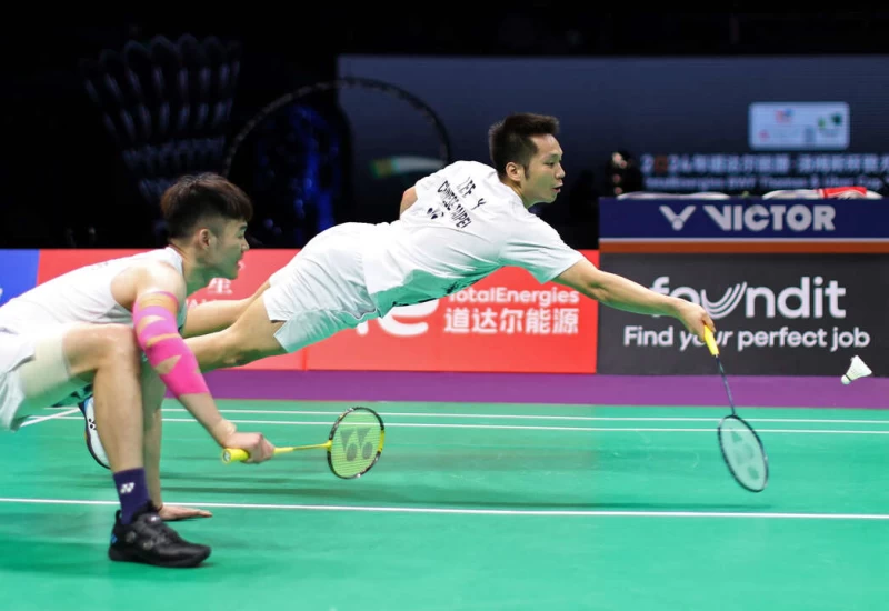 李洋/王齊麟打下二連勝暫列分組第一。法新社