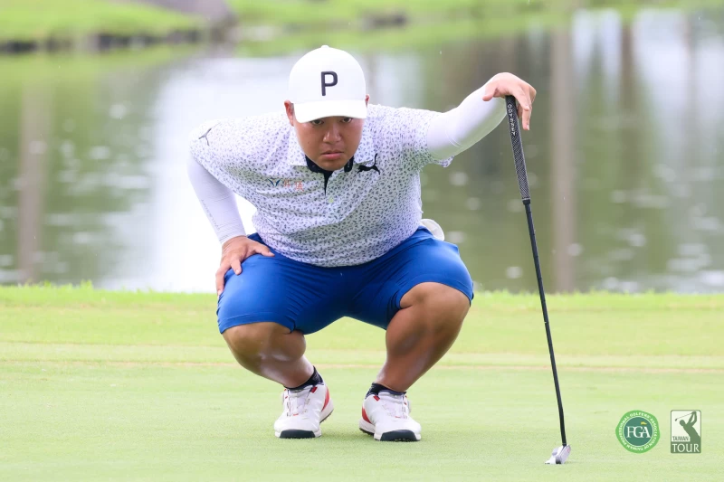 第一回合黃頎以65桿-7暫並列第一。Tpga／林聖凱攝影