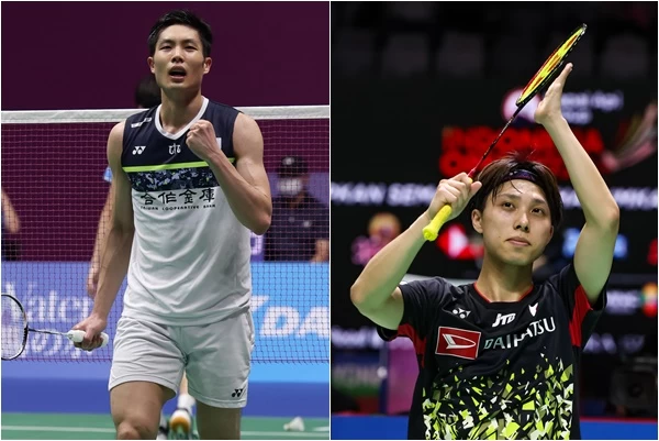 周天成左()今16強將對上第5日本奈良岡功大。合成照片