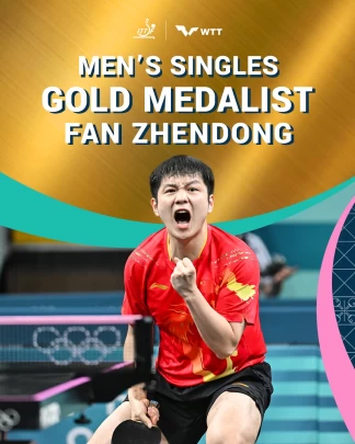 樊振東是史上第二位達成超級全滿貫的中國球員。WTT粉專
