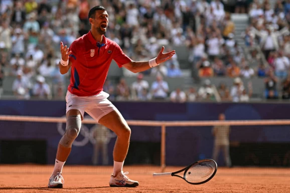 喬科維奇（Novak Djokovic）終於打下奧運金牌。法新社