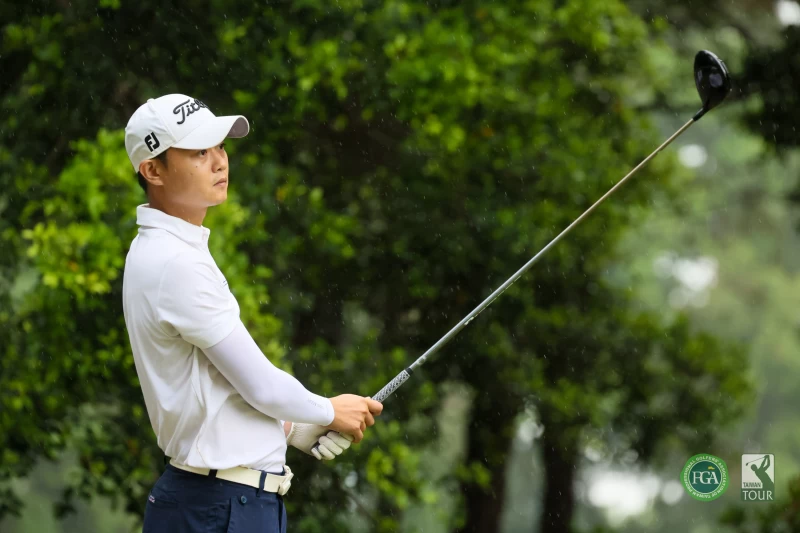辜柏雲以67桿-5暫並列第二。Tpga／林聖凱攝