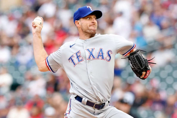德州遊騎兵先發投手薛澤(Max Scherzer)本季受到傷勢影響,僅出賽8場。法新社