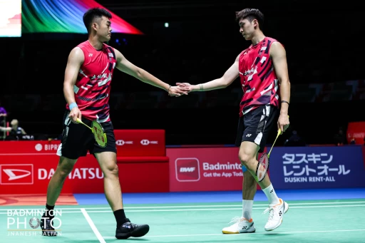 王齊麟/邱相傑雙新組合打下首勝。摘自Badminton Photo