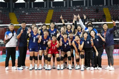 中華女排U17世錦賽獲第四名。圖片來源Fivb 0823對戰巴西