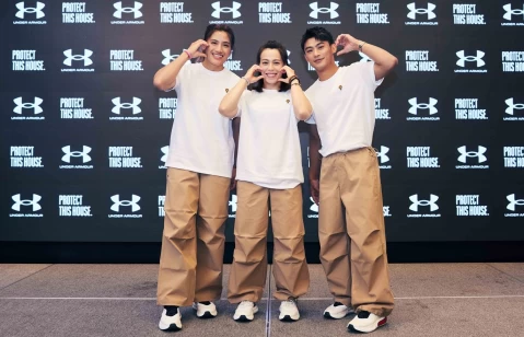 Team UA郭婞淳、陳念琴和楊勇緯齊聚現身分享巴黎奧運的征戰過程。UA提供