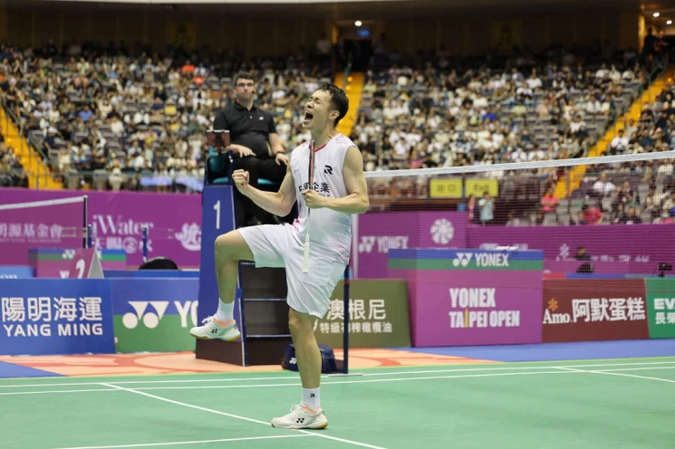 戚又仁獲勝難得這麼激動振臂吶喊。李天助攝