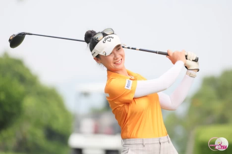 泰國選手布薩巴甘以兩回合總桿139桿-5暫排第四。Tlpga提供／葉勇宏攝