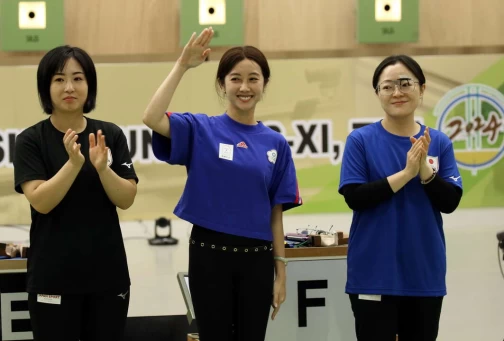 中華台北吳佳穎女子10公尺空氣手槍冠軍。射擊協會提供