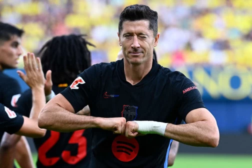 萊萬多夫斯基(Robert Lewandowski)展現了出色的狀態打入兩球。法新社
