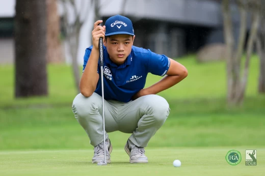 第一回合台灣業餘選手謝承洧以70桿-2為業餘最佳。Tpga／林聖凱攝影