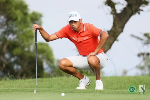 第一回合台灣選手王偉軒以65桿-7暫並列第二。Tpga／林聖凱攝影