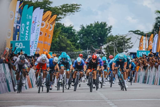 環蘭卡威第2站北海終點前的速度對決異常激烈。Le Tour de Langkawi提供