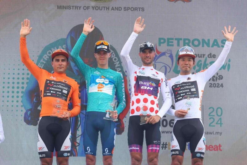 本日四名好手各有表現成功守護身穿的四色領騎衫。Le Tour de Langkawi提供