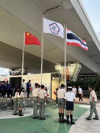 升上中華台北奧會旗。官方提供